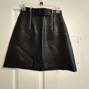 Zara Faux Leather High Waisted Mini Skirt